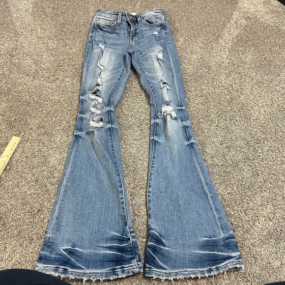 Vervet Women’s Distressed Flared Jeans size 24 - Picture 1 of 10